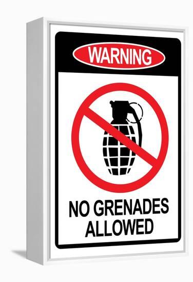 Jersey Shore No Grenades Allowed-null-Framed Stretched Canvas