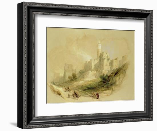 Jerusalem and the Tower of David-David Roberts-Framed Premium Giclee Print