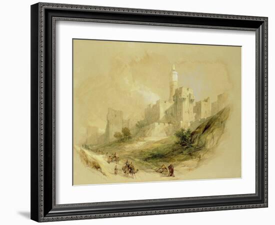 Jerusalem and the Tower of David-David Roberts-Framed Giclee Print