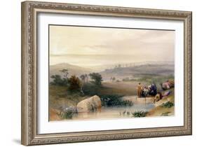 Jerusalem, April 1839, Plate 22 from Volume I of "The Holy Land", Pub. 1842-David Roberts-Framed Giclee Print