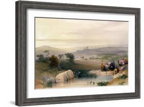 Jerusalem, April 1839, Plate 22 from Volume I of "The Holy Land", Pub. 1842-David Roberts-Framed Giclee Print
