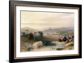 Jerusalem, April 1839, Plate 22 from Volume I of "The Holy Land", Pub. 1842-David Roberts-Framed Giclee Print