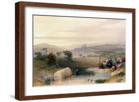 Jerusalem, April 1839, Plate 22 from Volume I of "The Holy Land", Pub. 1842-David Roberts-Framed Giclee Print