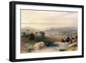 Jerusalem, April 1839, Plate 22 from Volume I of "The Holy Land", Pub. 1842-David Roberts-Framed Giclee Print