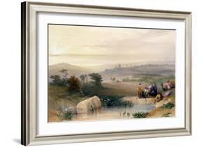 Jerusalem, April 1839, Plate 22 from Volume I of "The Holy Land", Pub. 1842-David Roberts-Framed Giclee Print