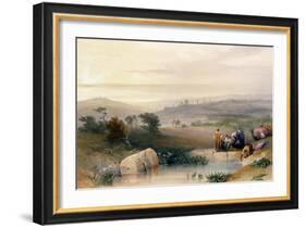 Jerusalem, April 1839, Plate 22 from Volume I of "The Holy Land", Pub. 1842-David Roberts-Framed Giclee Print