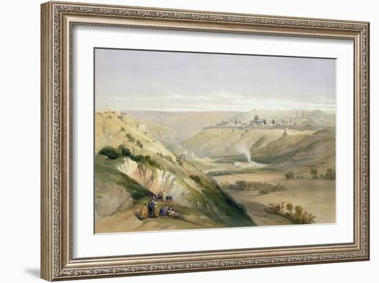 Jerusalem, April 5th 1839, Plate 18 from Volume I of "The Holy Land"-David Roberts-Framed Giclee Print