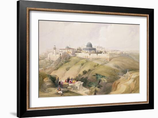 Jerusalem, April 9th 1839, Plate 16 from Volume I of "The Holy Land"-David Roberts-Framed Giclee Print