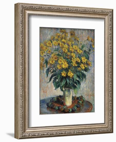 Jerusalem Artichoke Flowers, 1880-Claude Monet-Framed Art Print