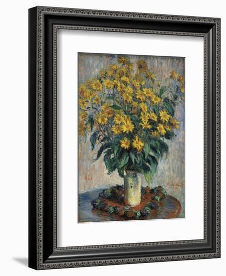 Jerusalem Artichoke Flowers, 1880-Claude Monet-Framed Art Print