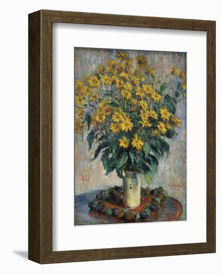 Jerusalem Artichoke Flowers, 1880-Claude Monet-Framed Art Print