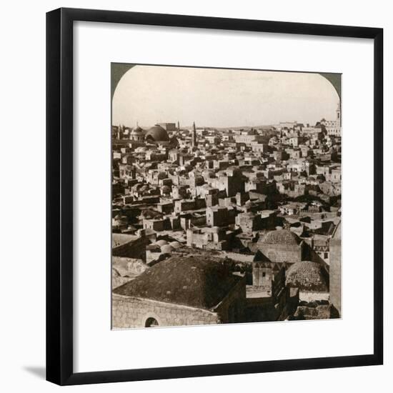 Jerusalem, as Seen from the Nothern Wall, Palestine, 1897-Underwood & Underwood-Framed Photographic Print