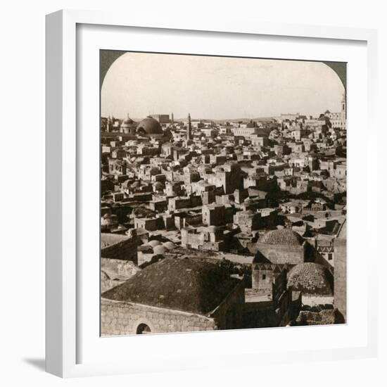 Jerusalem, as Seen from the Nothern Wall, Palestine, 1897-Underwood & Underwood-Framed Photographic Print