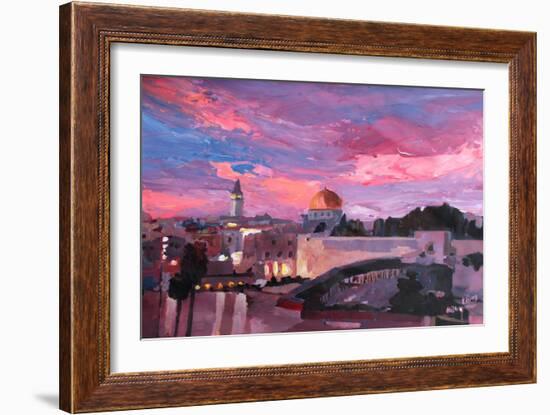 Jerusalem At Sunset-Markus Bleichner-Framed Art Print