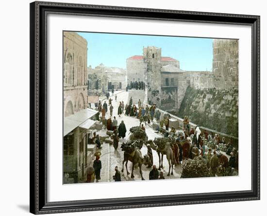 Jerusalem: Bazaar, C1900-null-Framed Photographic Print