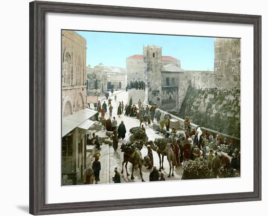 Jerusalem: Bazaar, C1900-null-Framed Photographic Print