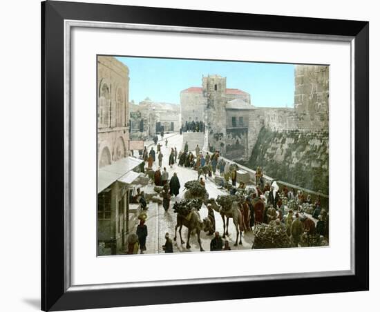 Jerusalem: Bazaar, C1900-null-Framed Photographic Print