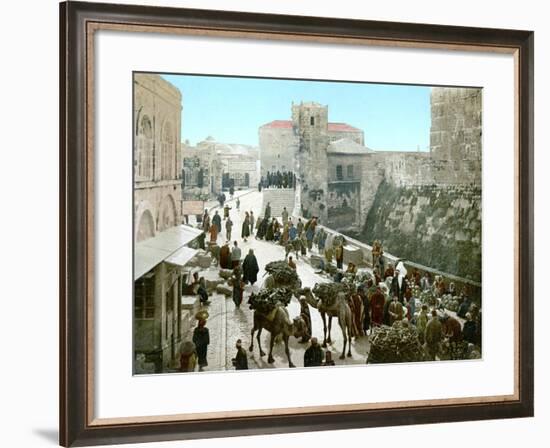 Jerusalem: Bazaar, C1900-null-Framed Photographic Print