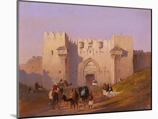 Jerusalem, Damascus Gate-Ippolito Caffi-Mounted Art Print