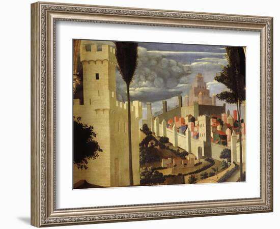 Jerusalem, from Deposition of Christ, 1435, from Holy Trinity Altarpiece (Detail)-Fra Angelico-Framed Giclee Print