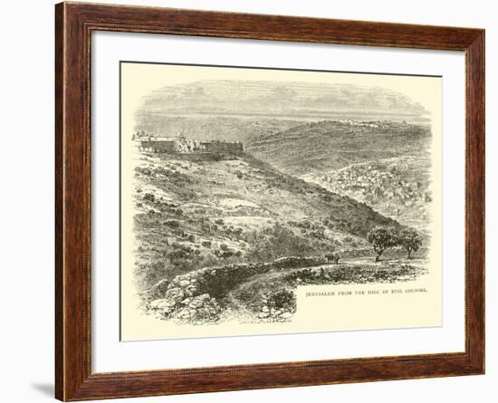 Jerusalem from the Hill of Evil Counsel-null-Framed Giclee Print