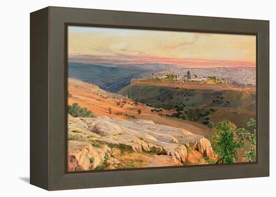 Jerusalem from the Mount of Olives, 1859-Edward Lear-Framed Premier Image Canvas