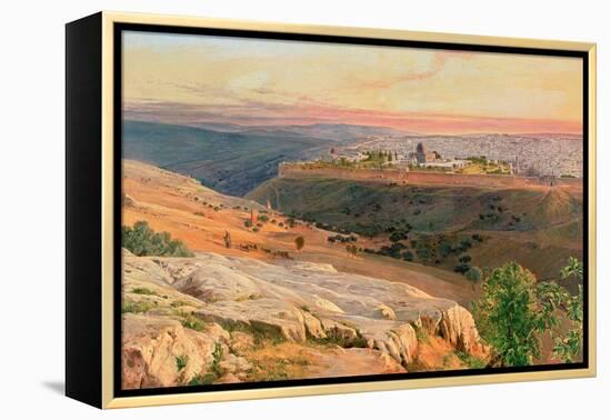 Jerusalem from the Mount of Olives, 1859-Edward Lear-Framed Premier Image Canvas