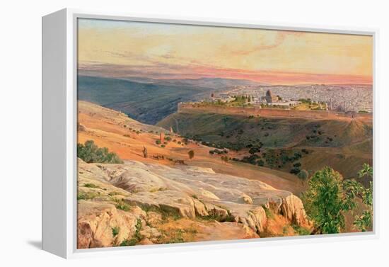 Jerusalem from the Mount of Olives, 1859-Edward Lear-Framed Premier Image Canvas