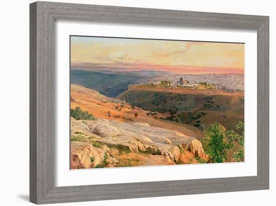 Jerusalem from the Mount of Olives, 1859-Edward Lear-Framed Giclee Print