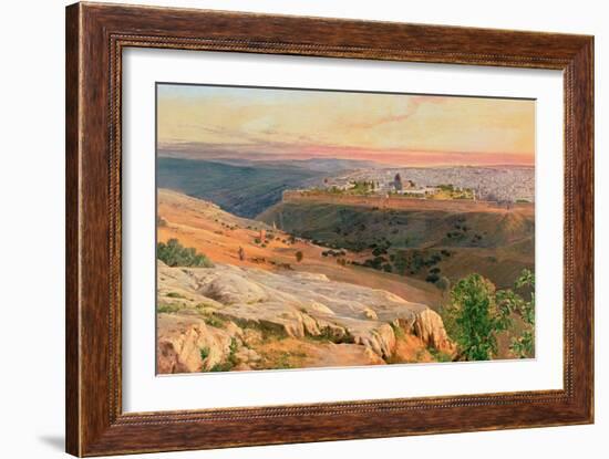 Jerusalem from the Mount of Olives, 1859-Edward Lear-Framed Giclee Print