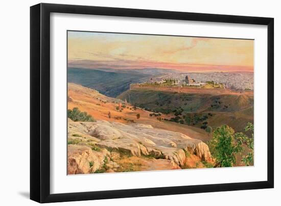 Jerusalem from the Mount of Olives, 1859-Edward Lear-Framed Giclee Print