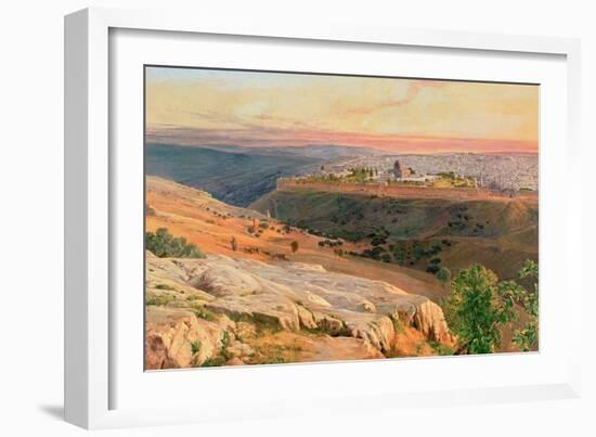 Jerusalem from the Mount of Olives, 1859-Edward Lear-Framed Giclee Print