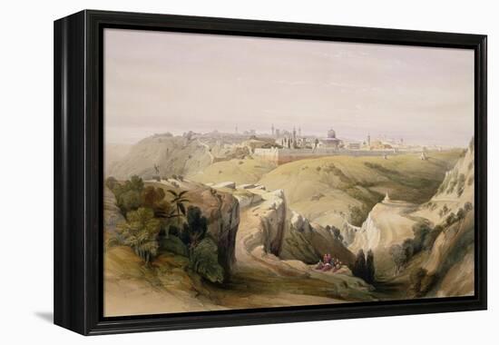 Jerusalem from the Mount of Olives, April 8th 1839, Plate 6 from Volume I of "The Holy Land"-David Roberts-Framed Premier Image Canvas