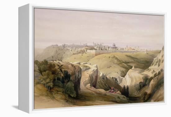 Jerusalem from the Mount of Olives, April 8th 1839, Plate 6 from Volume I of "The Holy Land"-David Roberts-Framed Premier Image Canvas