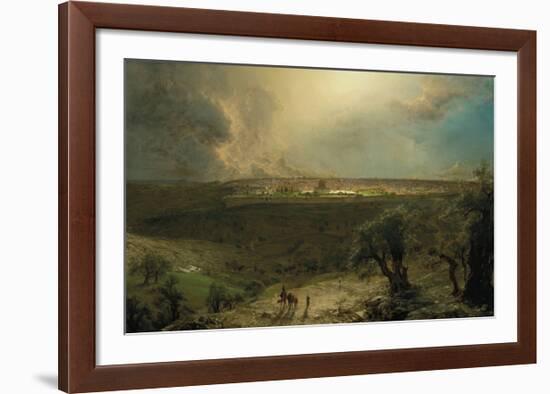 Jerusalem from the Mount of Olives-Frederic Edwin Church-Framed Premium Giclee Print