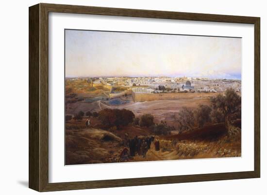 Jerusalem from the Mount of Olives-Gustav Bauernfeind-Framed Giclee Print