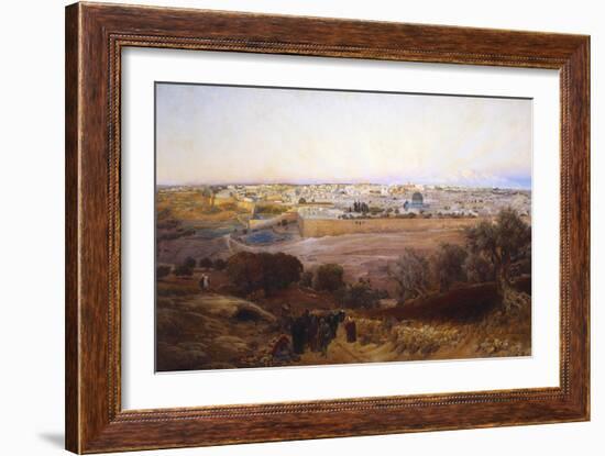 Jerusalem from the Mount of Olives-Gustav Bauernfeind-Framed Giclee Print