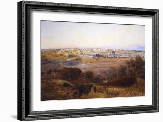 Jerusalem from the Mount of Olives-Gustav Bauernfeind-Framed Giclee Print