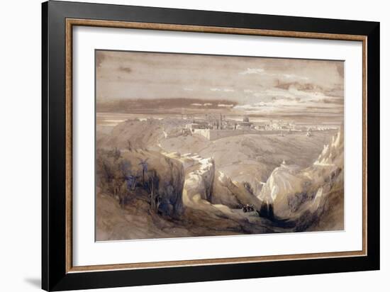 Jerusalem from the Road leading to Bethany-David Roberts-Framed Giclee Print