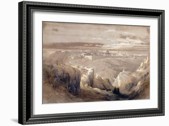 Jerusalem from the Road leading to Bethany-David Roberts-Framed Giclee Print