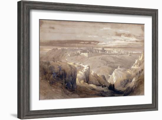 Jerusalem from the Road Leading to Bethany-David Roberts-Framed Giclee Print