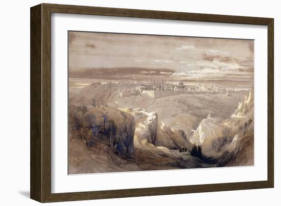 Jerusalem from the Road Leading to Bethany-David Roberts-Framed Giclee Print