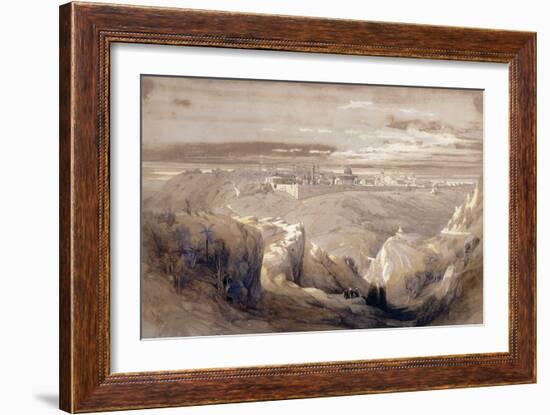 Jerusalem from the Road Leading to Bethany-David Roberts-Framed Giclee Print