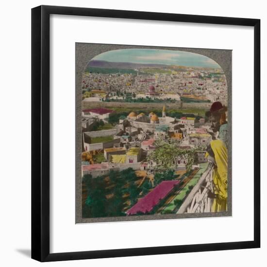 'Jerusalem from the Russian Church on Mount of Olives', c1900-Unknown-Framed Photographic Print