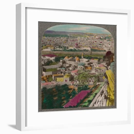 'Jerusalem from the Russian Church on Mount of Olives', c1900-Unknown-Framed Photographic Print