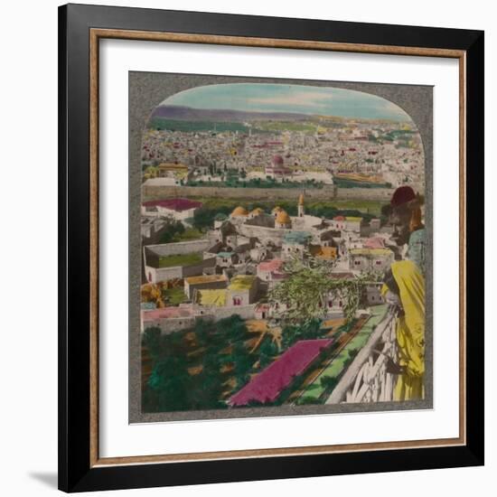 'Jerusalem from the Russian Church on Mount of Olives', c1900-Unknown-Framed Photographic Print