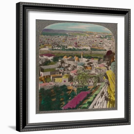 'Jerusalem from the Russian Church on Mount of Olives', c1900-Unknown-Framed Photographic Print