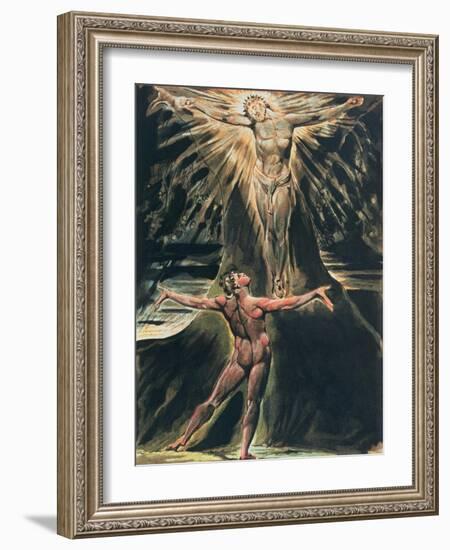 Jerusalem the Emanation of the Giant Albion, Plate 76 Albion Before Christ Crucified-William Blake-Framed Giclee Print