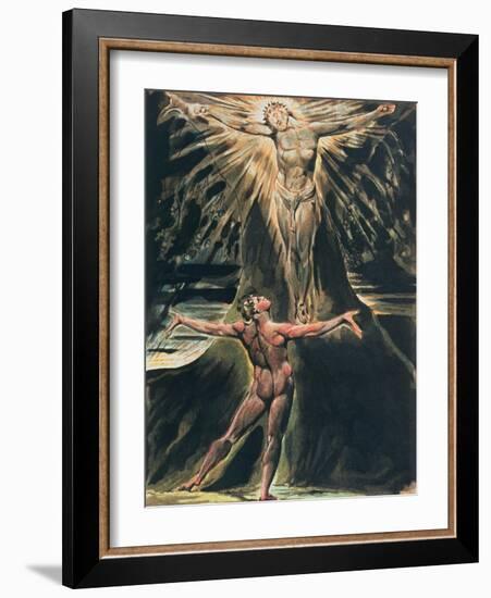 Jerusalem the Emanation of the Giant Albion, Plate 76 Albion Before Christ Crucified-William Blake-Framed Giclee Print