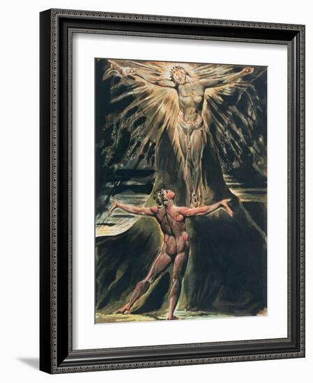 Jerusalem the Emanation of the Giant Albion, Plate 76 Albion Before Christ Crucified-William Blake-Framed Giclee Print